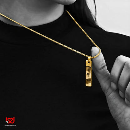 Personalized Eye Engraving Chain - Custom Eye Photo Necklace