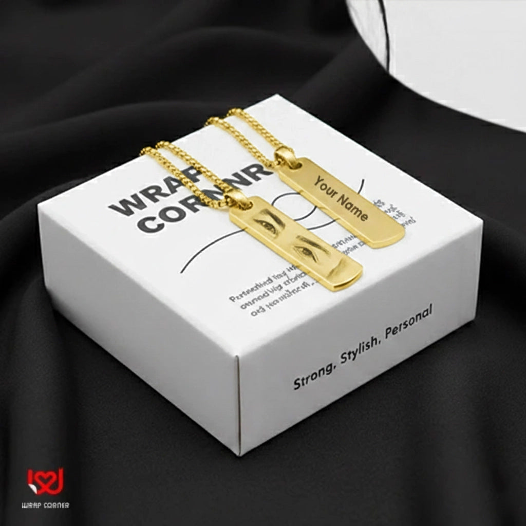 Personalized Eye Engraving Chain - Custom Eye Photo Necklace